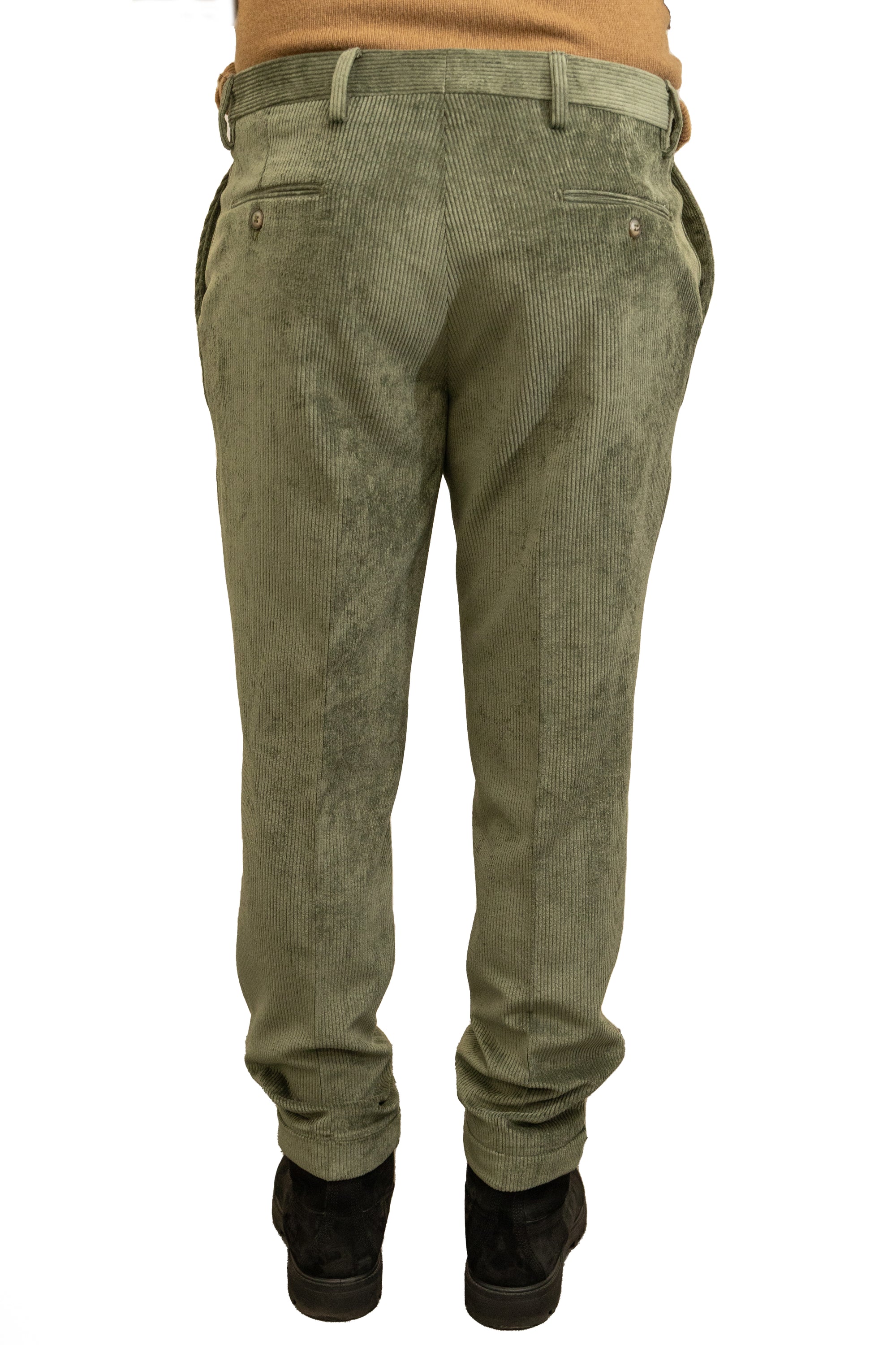 Pantalone in velluto con cintola sartoriale