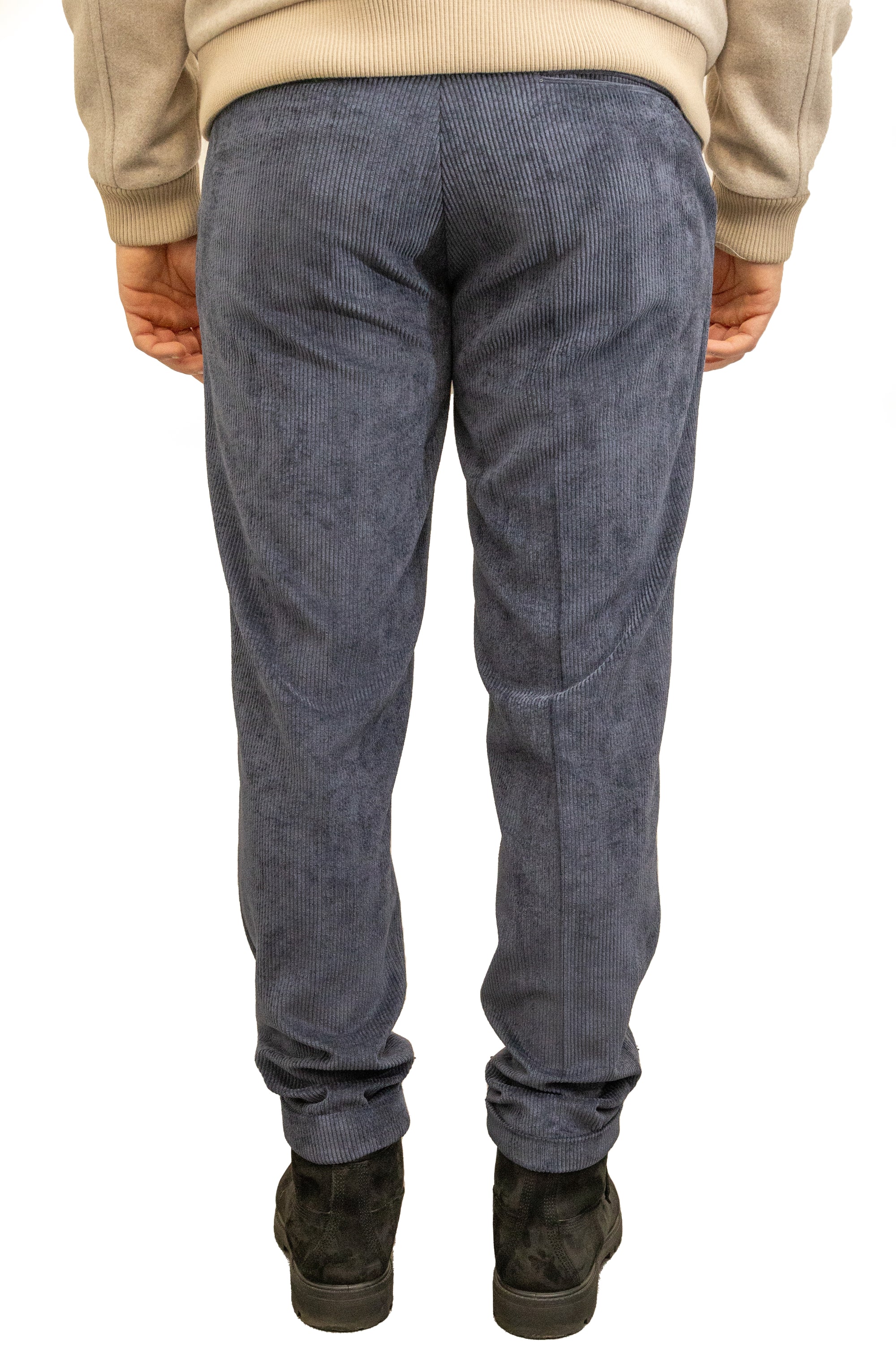 Pantalone in velluto con cintola sartoriale