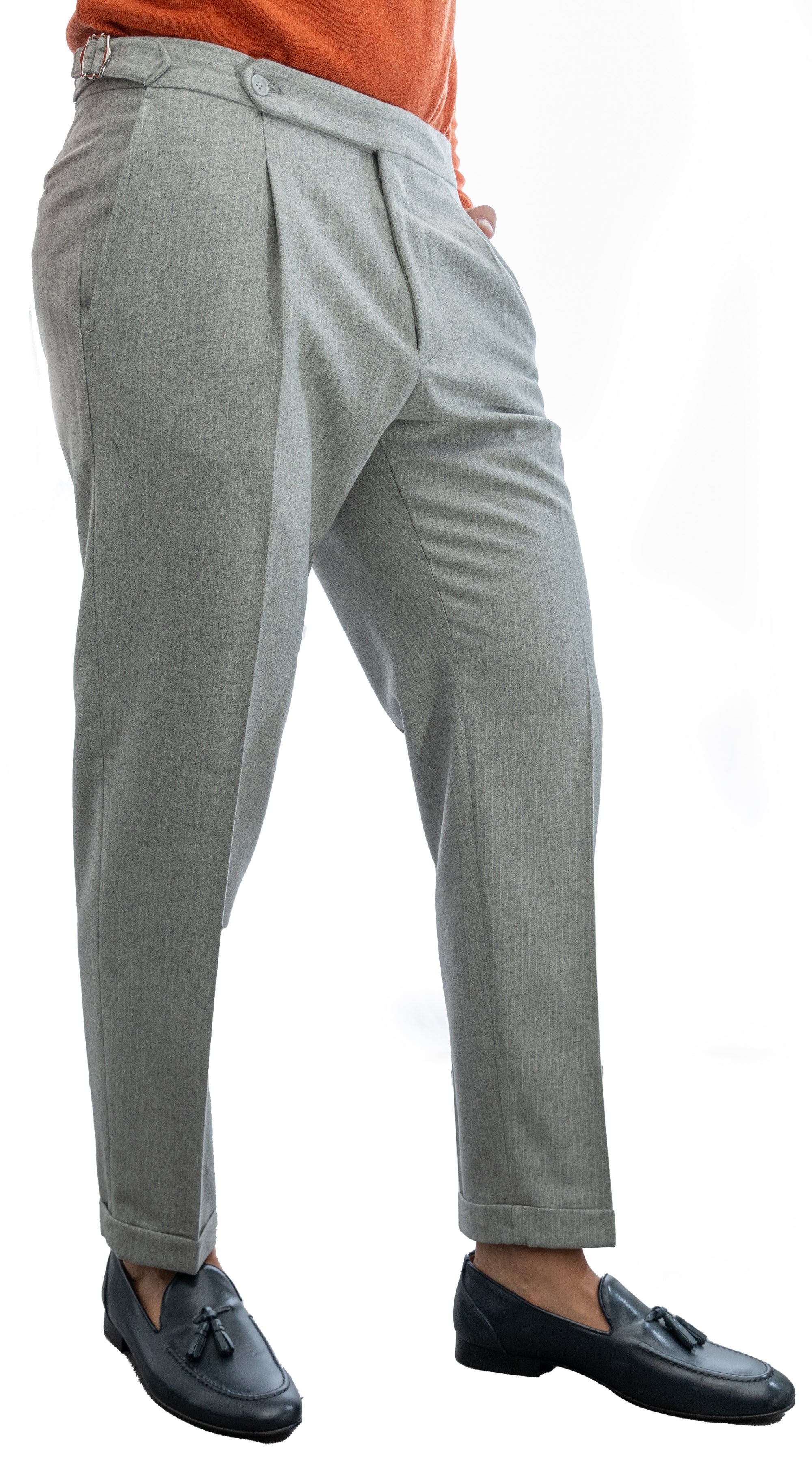 PANTALONE CON FIBIA DI REGOLAZIONE