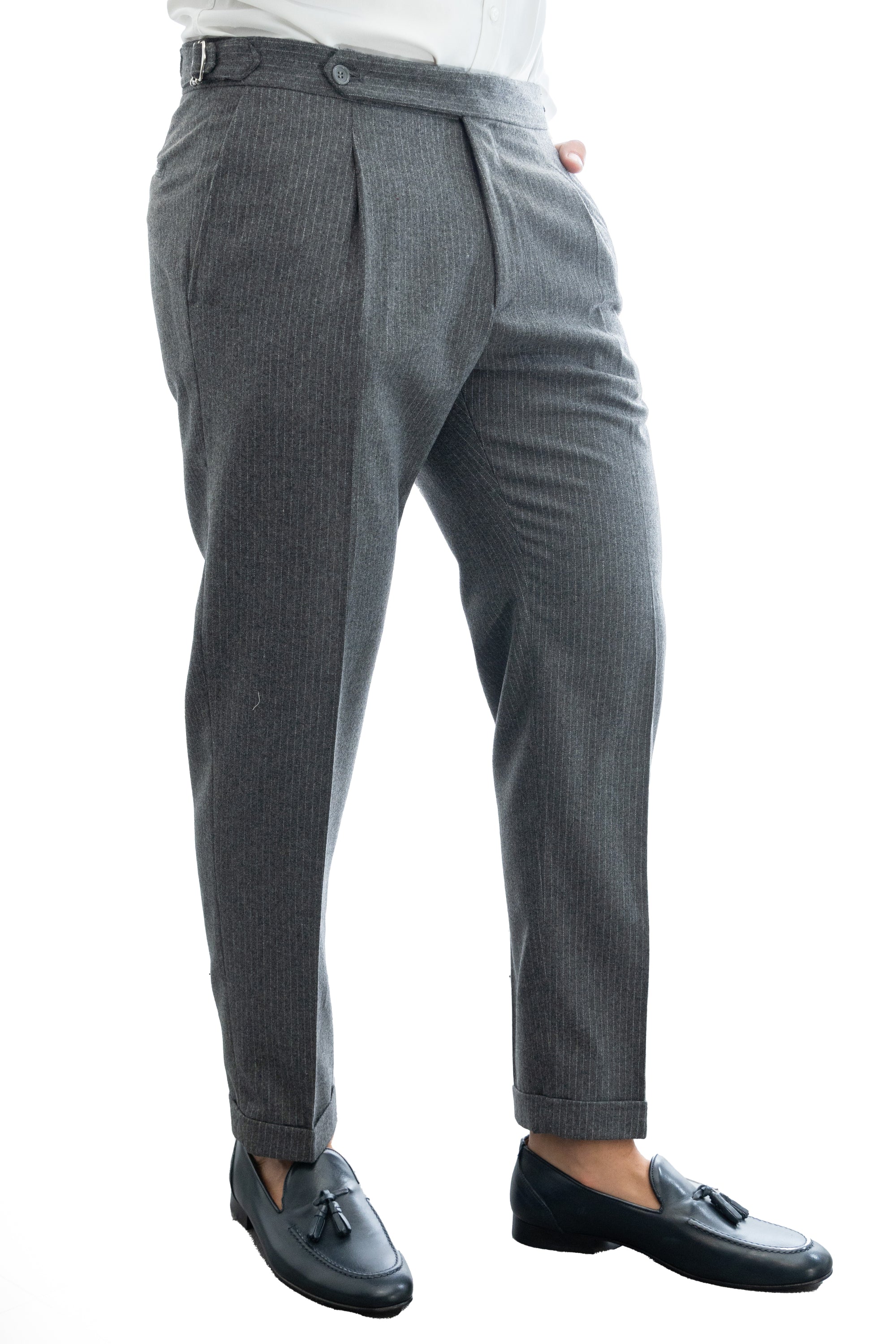 PANTALONE CON FIBIA DI REGOLAZIONE